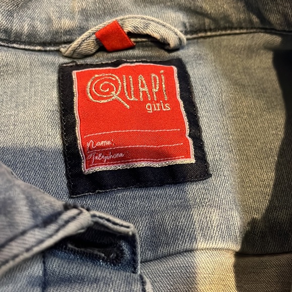 Quapi Girls French themed Patched Denim Vest size 10 (134/140) - Picture 6 of 9